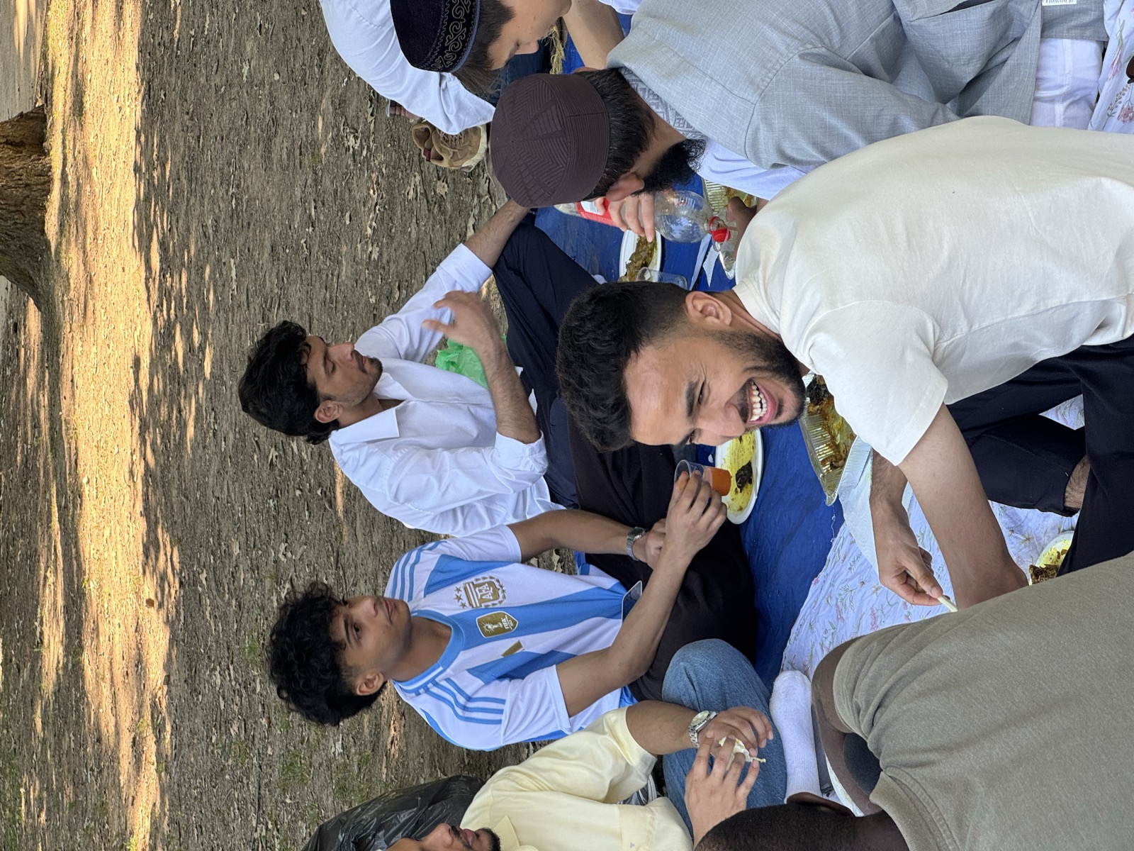 Student volunteers organizing outdoor sports and games